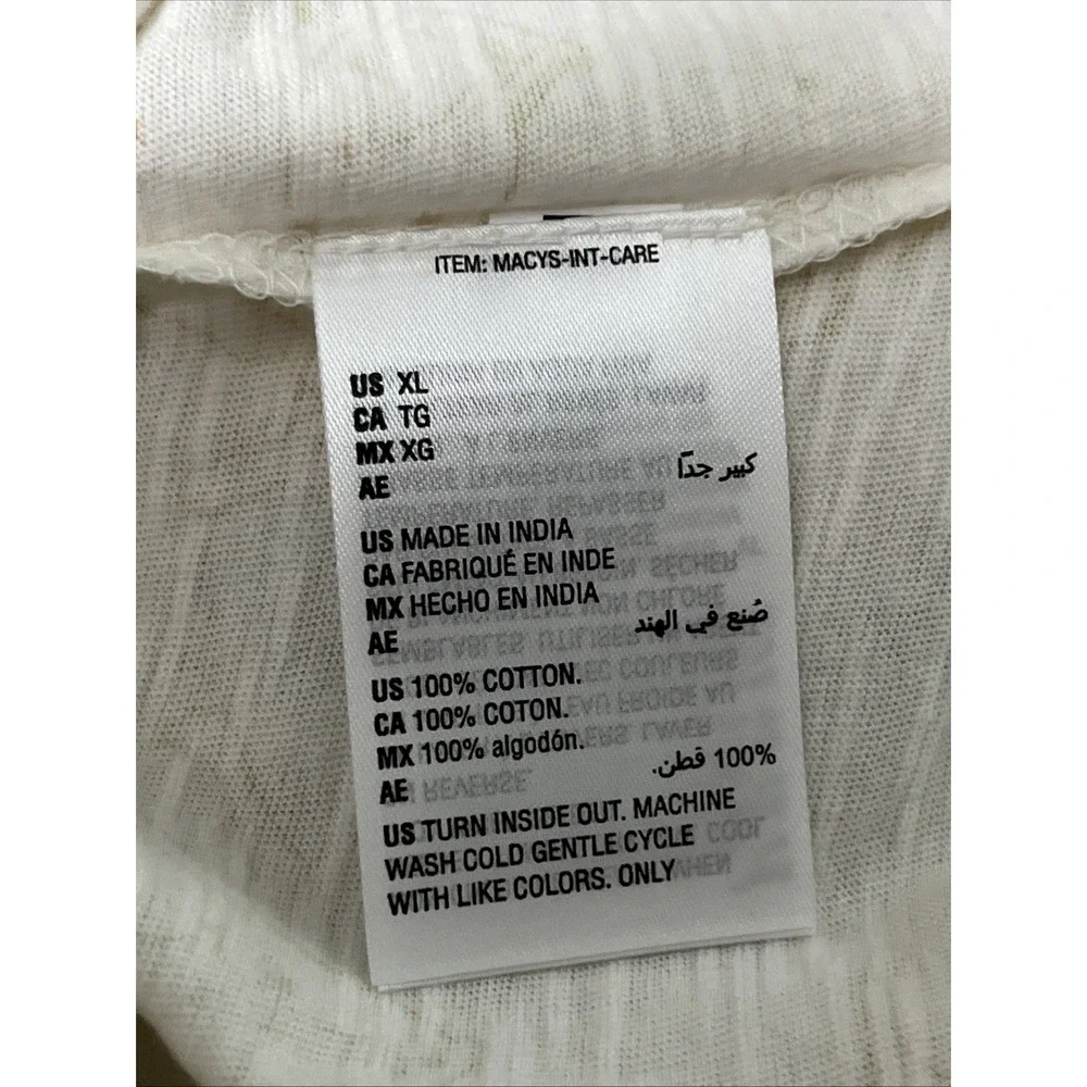 Style & Co Women's T-shirt XL All Over Animal Print Breathable Cotton Shimmery‎